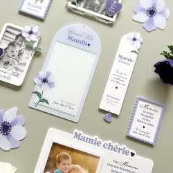 Cadeaux personnalisés et originaux mamie, collection fleur anémone