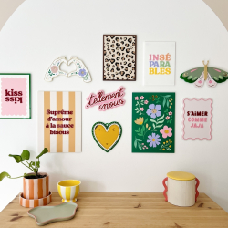 Décorations murales maison colorée, collection Oasis