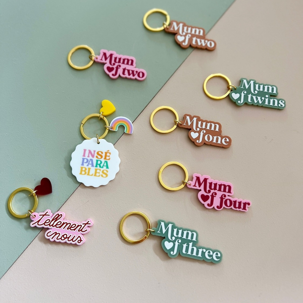 Porte-clés original plexiglas, porte-clef coloré