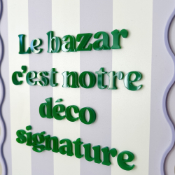 Décoration murale colorée originale, affiche plexiglas message famille