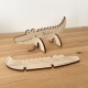 Invitation originale en bois thème crocodile
