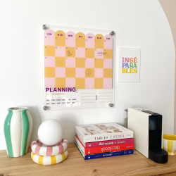 Calendrier mensuel coloré, planning organisation famille