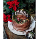 Bûche de Noël made in France cake topper original cerf