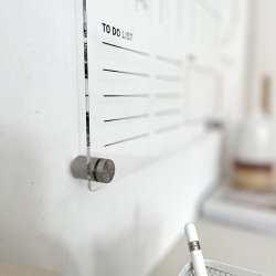 Calendrier mural effaçable style minimaliste noir et blanc