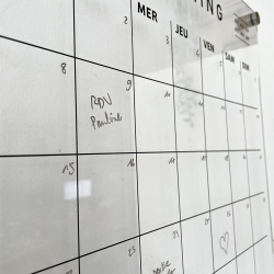 Planning mensuel effaçable, calendrier original famille