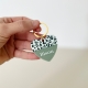 Porte-clés plexiglas coeur Bisou léopard, porte-clef original