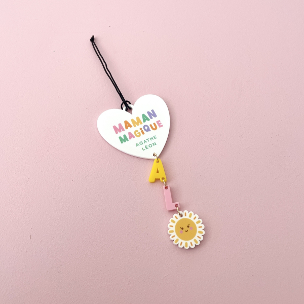 Bijou de voiture personnalisé et coloré Maman magique, cadeau maman