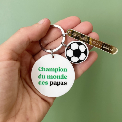 Porte-clés ballon de foot pour papa foot