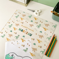 Rentrée scolaire enfant, sous main en plexiglas personnalisé