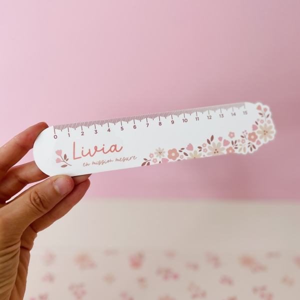 Règle personnalisée pour fille, motif Liberty
