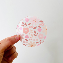Dessous de verre en plexiglas, motif floral Liberty