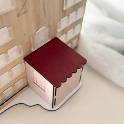 Calendrier de l'Avent Grand hotel en bois, calendrier avec cadeau
