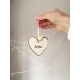 Boule de Noël coeur personnalisé premier Noël