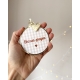 Boule de Noël personnalisée, boule de Noël vichy terracotta