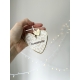Boule de Noël en plexiglas, Coeur léopard beige