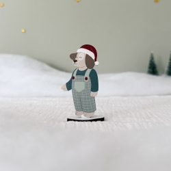 Village de Noël en bois, Cyprien le chien