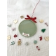 Boule de Noël colorée personnalisée famille, florilège de Noël