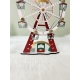 Mini monde de Noël en bois, grande roue