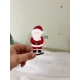 Mini monde de Noël en bois, Père Noël coloré
