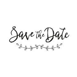 Tampon save the date branches champêtres original