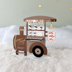Mini monde de Noël, Stand de marrons chauds en plexiglas
