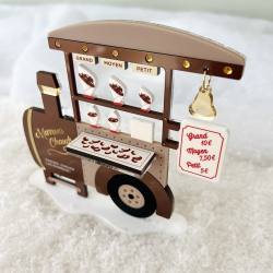 Stand marrons chauds, village miniature en Plexiglas