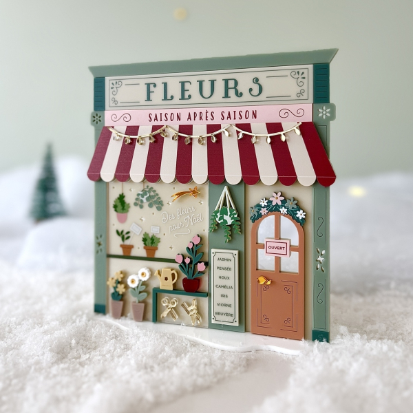 Le ravissant fleuriste, maison miniature en plexiglas
