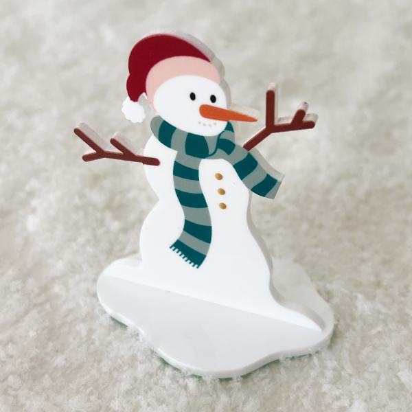 Village de Noël original et artisanal, bonhomme de neige