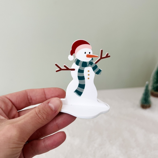 Village de Noël original et artisanal, bonhomme de neige