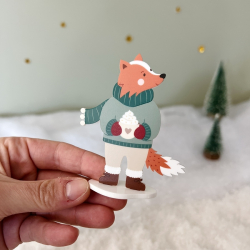 Figurine village de Noël, Gaspard le renard
