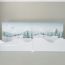 Colline en plexiglas, décor Mini monde de Noël