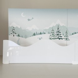 Colline en plexiglas, décor Mini monde de Noël