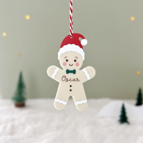 Boule de Noël plexiglas personnalisé, Pain d'épices