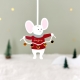 Suspension de Noël personnalisée, Suzy la souris