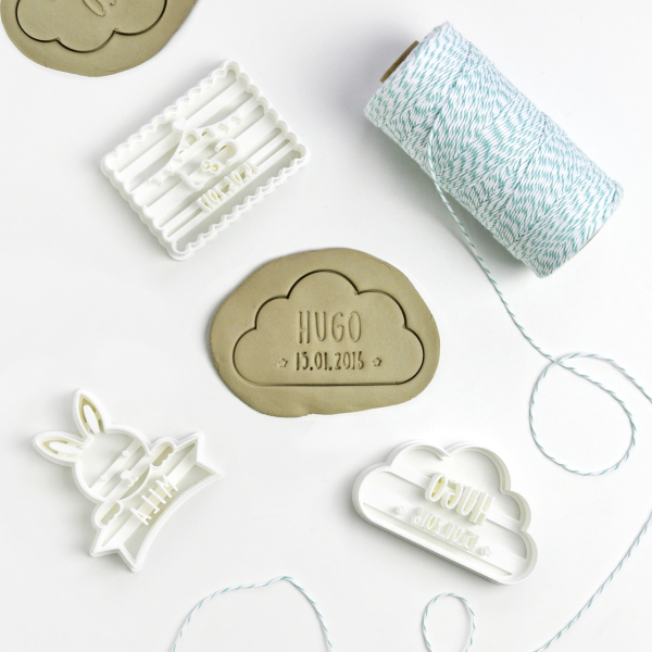 Découpoir biscuits nuage emporte-pièce personnalisé naissance baptême
