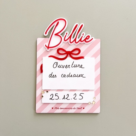 Pancarte photos souvenirs de Noël personnalisée