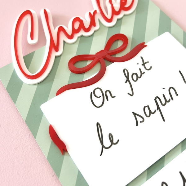 Pancarte photos souvenirs de Noël personnalisée