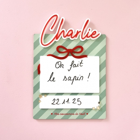 Pancarte photos souvenirs de Noël personnalisée