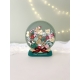 Décoration de Noël unique famille, Boule à neige colorée