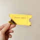Golden ticket en plexiglas, ticket d'or à offrir