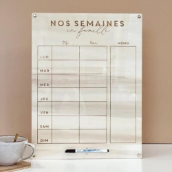 Planning hebdomadaire personnalisé famille