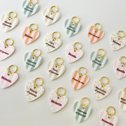 Porte-clef coeur plexiglas Lovely family, cadeau famille