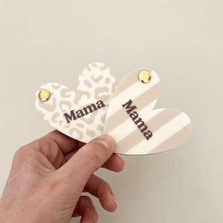 Miroir de poche coeur Mama, cadeau fête des mères