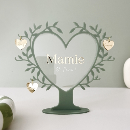 Décoration à poser Mamie, Arbre à coeurs évolutif