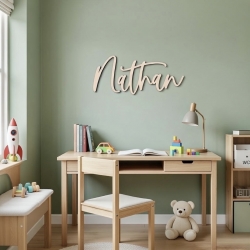 Enseigne prénom en bois à personnaliser, décoration chambre d'enfant
