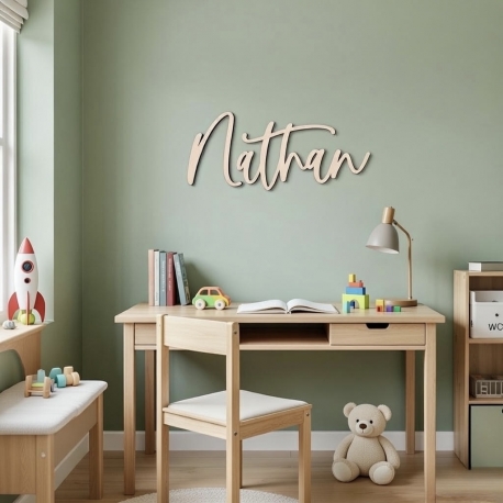 Enseigne prénom en bois à personnaliser, décoration chambre d'enfant