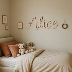 Enseigne prénom en bois à personnaliser, décoration chambre d'enfant
