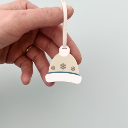 Suspension bonnet hiver - Lot de 2 pour arbre à décorer