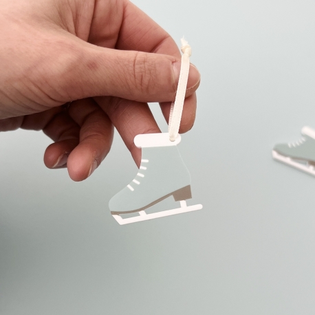 Suspension patin à glace - Lot de 2 pour arbre à décorer