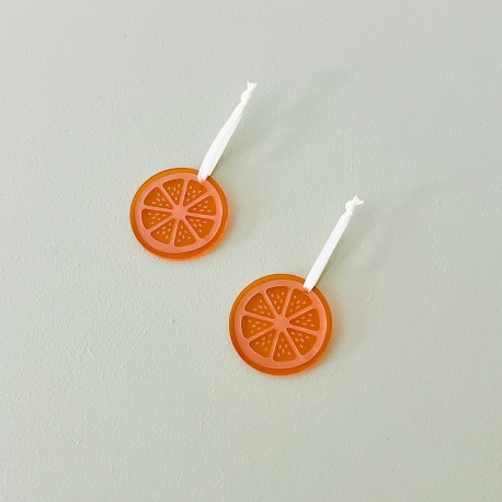 Suspension rondelle d'orange été - Lot de 2 pour arbre à décorer